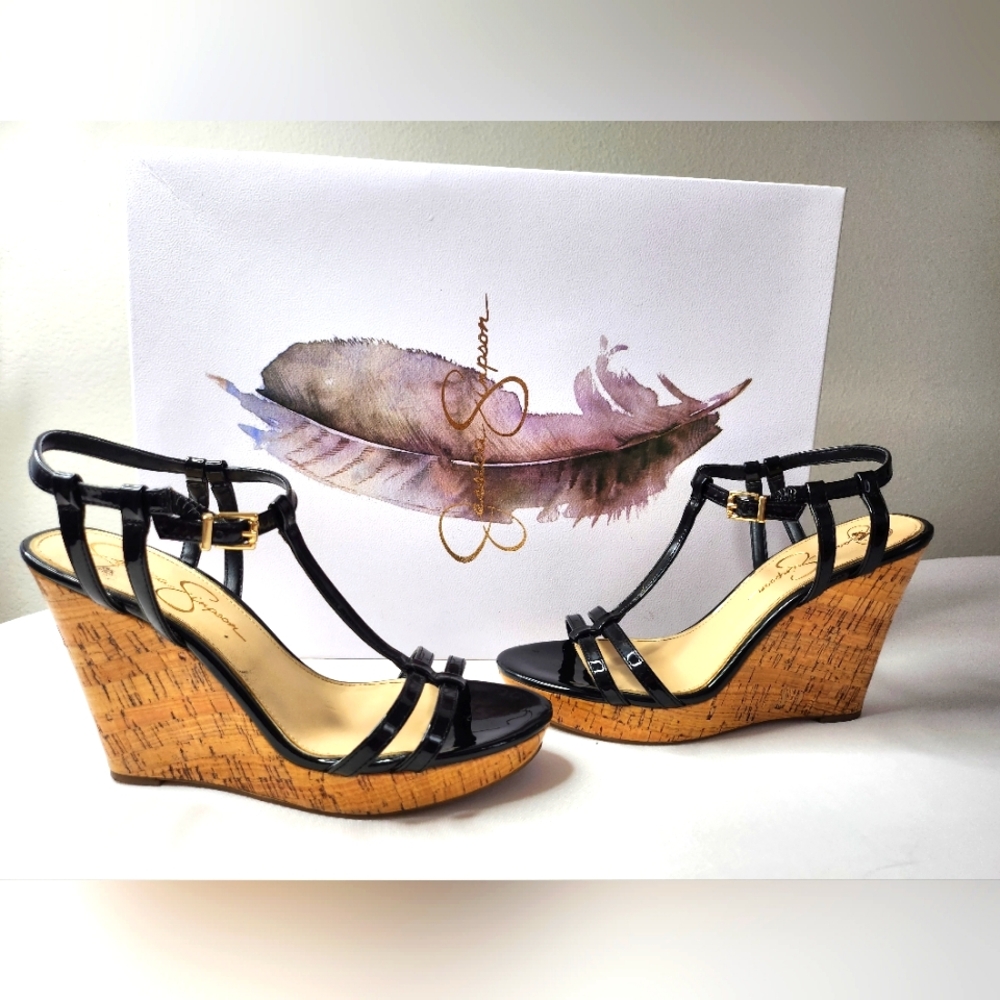 Jessica Simpson Black Wedges 8.5